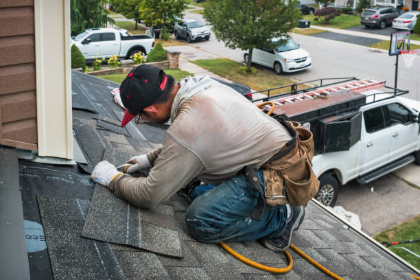 Professional Gutter Repair And Installation technician working in Lane City, TX